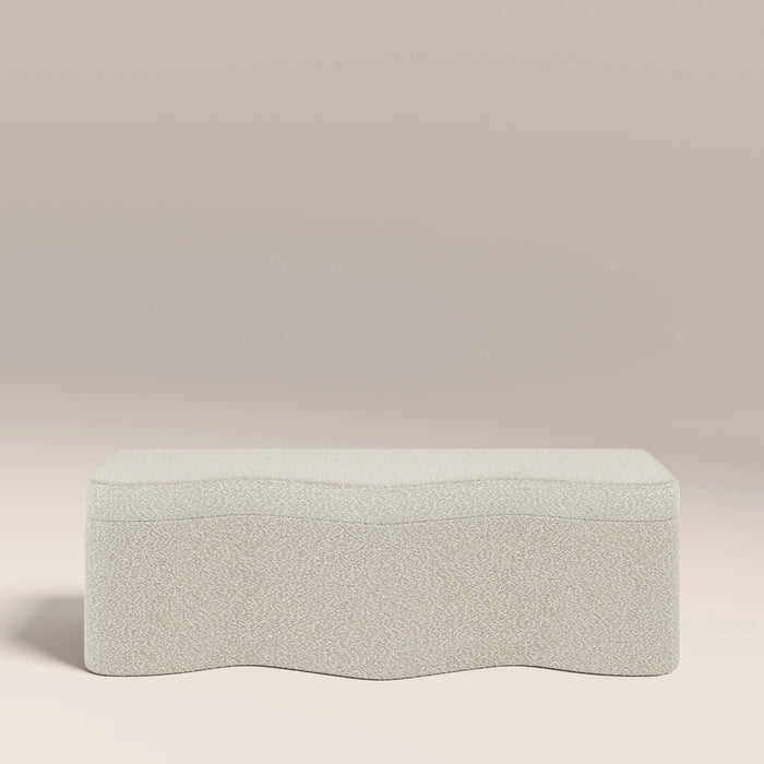 Ivan Storage Ottoman Speckled Stone Sustainable Boucle