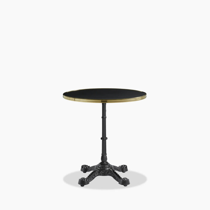 Parisian Style Flat Auto-Adjust Dining Table Black & Brass