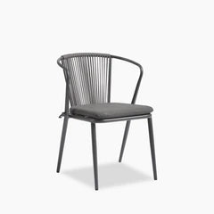 Lombard Carver Dining Chair | Charcoal Grey Fabric