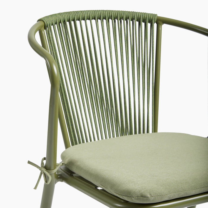 Lombard Carver Dining Chair Olive Green Fabric