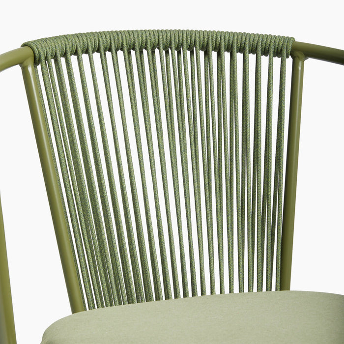 Lombard Carver Dining Chair Olive Green Fabric