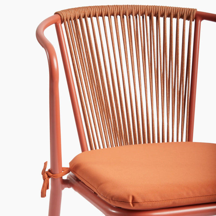 Lombard Carver Dining Chair Burnt Orange Fabric