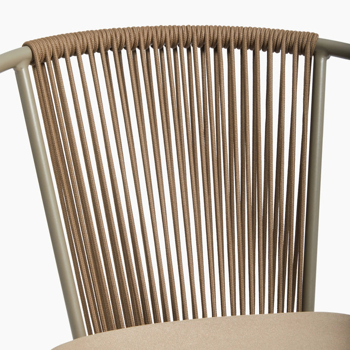 Lombard Carver Dining Chair Taupe Fabric