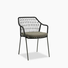 Milan Carver Dining Chair | Anthracite Grey & Black