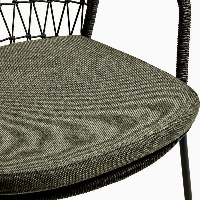 Milan Carver Dining Chair Anthracite Grey & Black