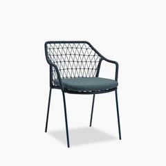 Milan Carver Dining Chair | Blue & Black