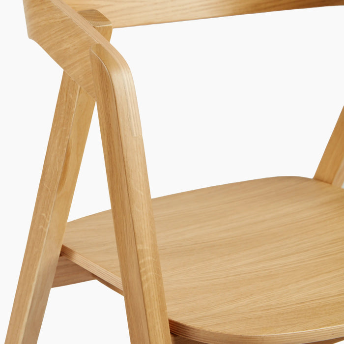 Osaka Stackable Wooden Carver Dining Chair Oak