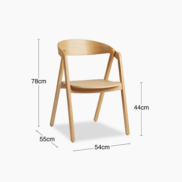 Osaka Stackable Wooden Carver Dining Chair Oak