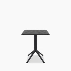 Aiden 4 Seat Square Folding Cafe Table | Black