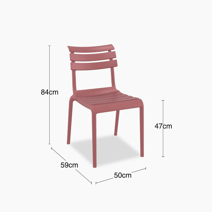Hampton Stackable Dining Chair Marsala Pink