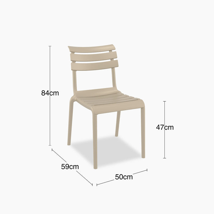 Hampton Stackable Dining Chair Taupe