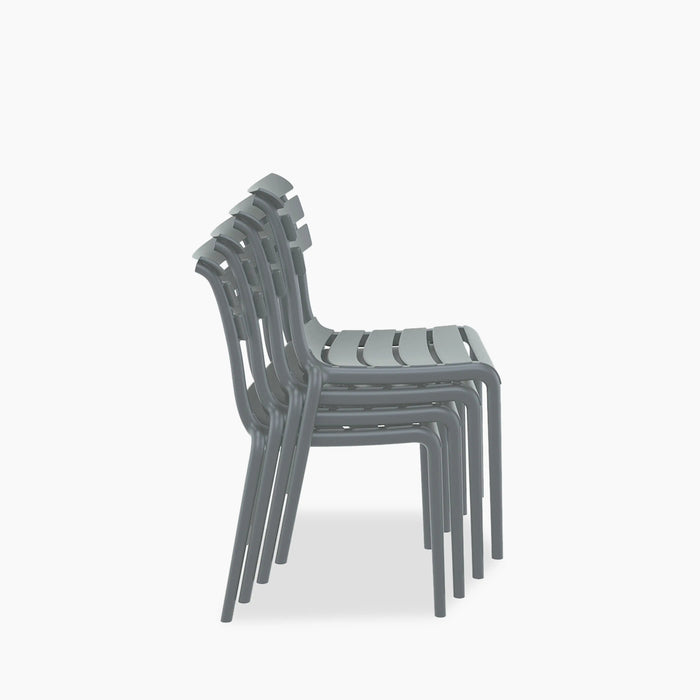 Hampton Stackable Dining Chair Grey