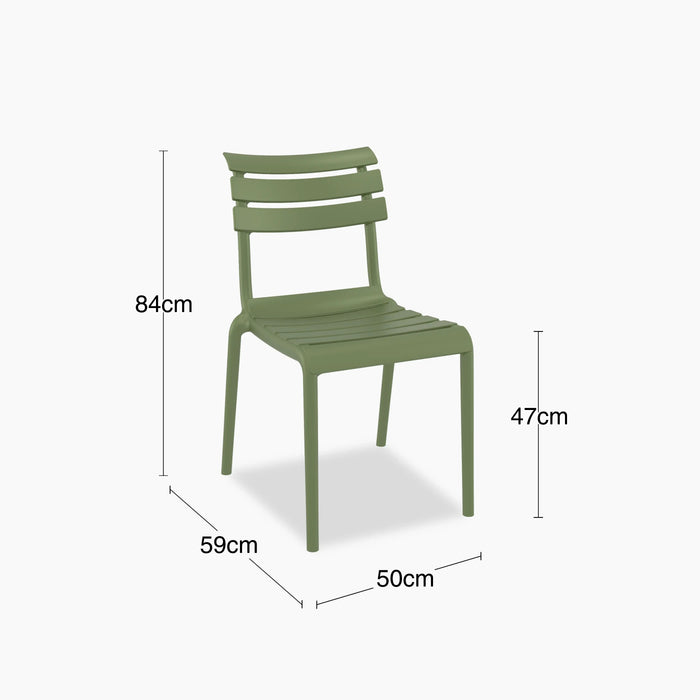Hampton Stackable Dining Chair Olive Green