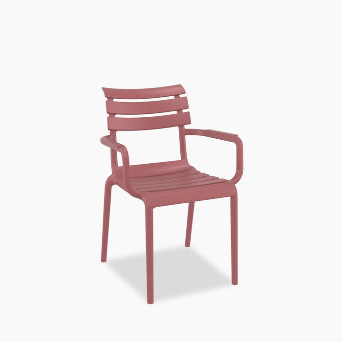 Hampton Stackable Carver Dining Chair Marsala Pink