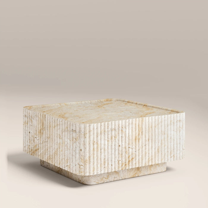 Osmond Square Coffee Table Natural Travertine Effect