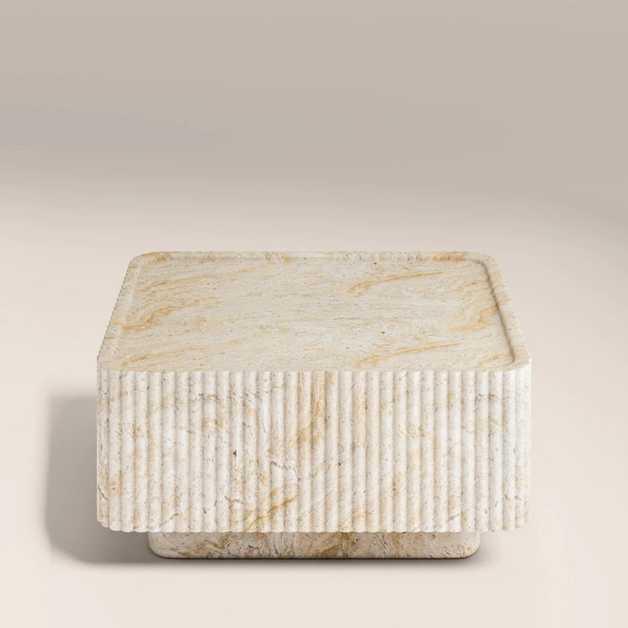 Osmond Square Coffee Table Natural Travertine Effect