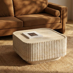 Osmond Square Coffee Table | Natural Travertine Effect