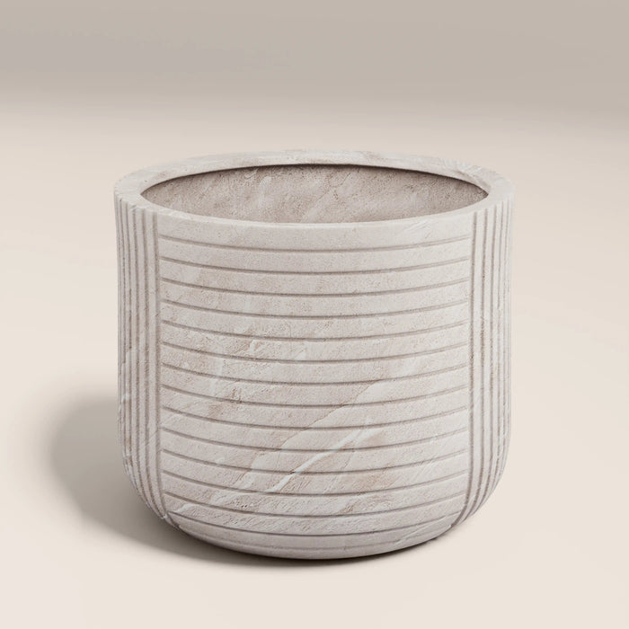 Victor IndoorOutdoor Large Planter Light Grey Stone Effect