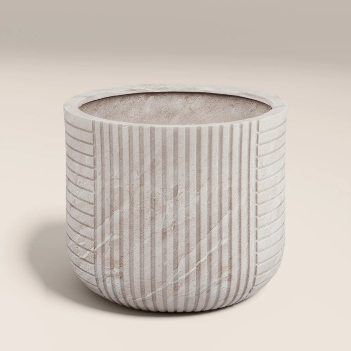 Victor IndoorOutdoor Large Planter Light Grey Stone Effect