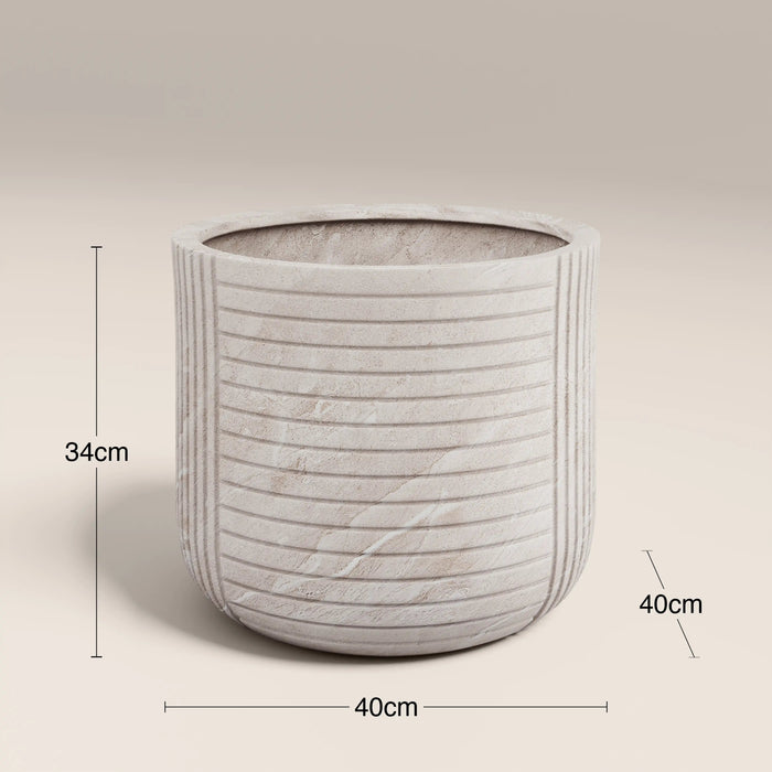 Victor IndoorOutdoor Planter Light Grey Stone Effect