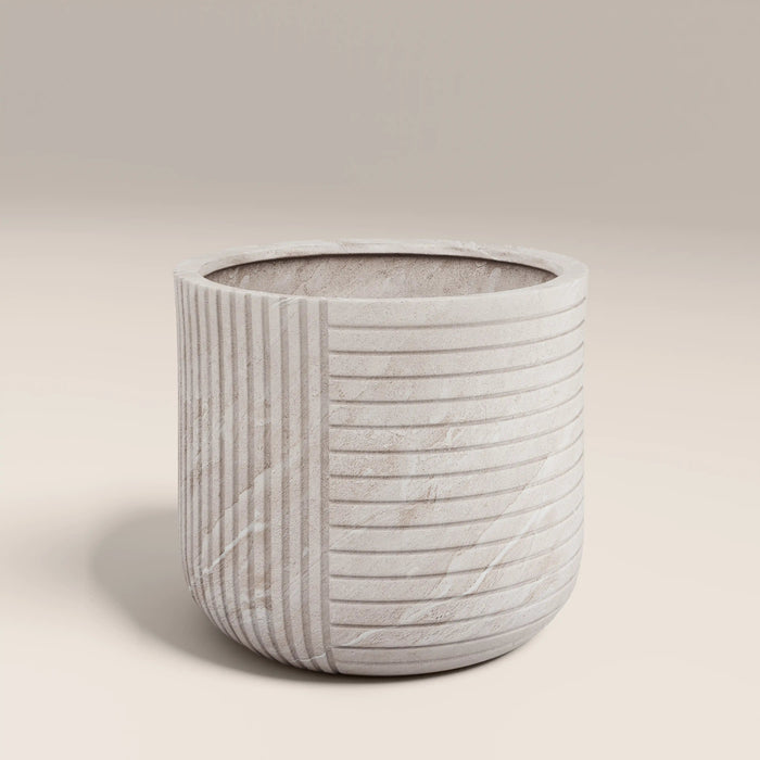 Victor IndoorOutdoor Planter Light Grey Stone Effect