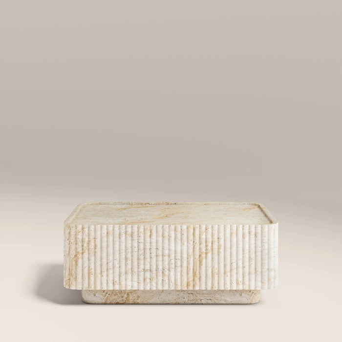 Osmond Rectangle Coffee Table Natural Travertine Effect