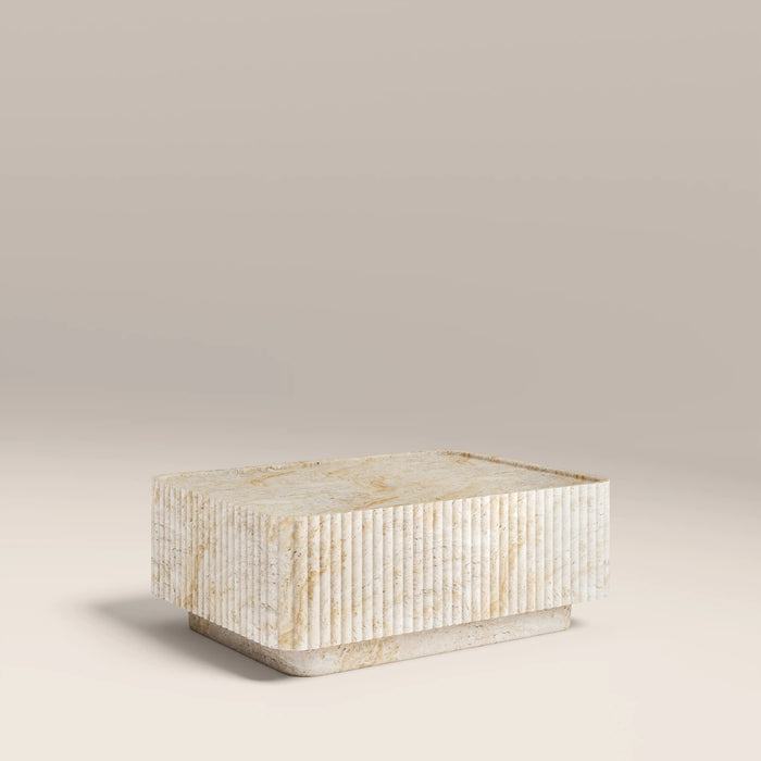 Osmond Rectangle Coffee Table Natural Travertine Effect