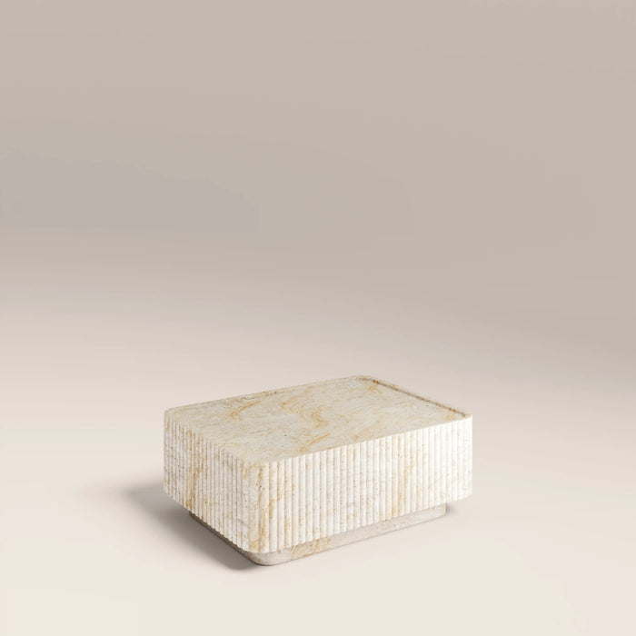 Osmond Rectangle Coffee Table Natural Travertine Effect