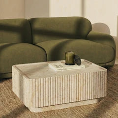 Osmond Rectangle Coffee Table | Natural Travertine Effect