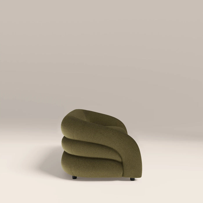 Chaplin 3 Seater Sofa Moss Green Sustainable Mohair Velvet