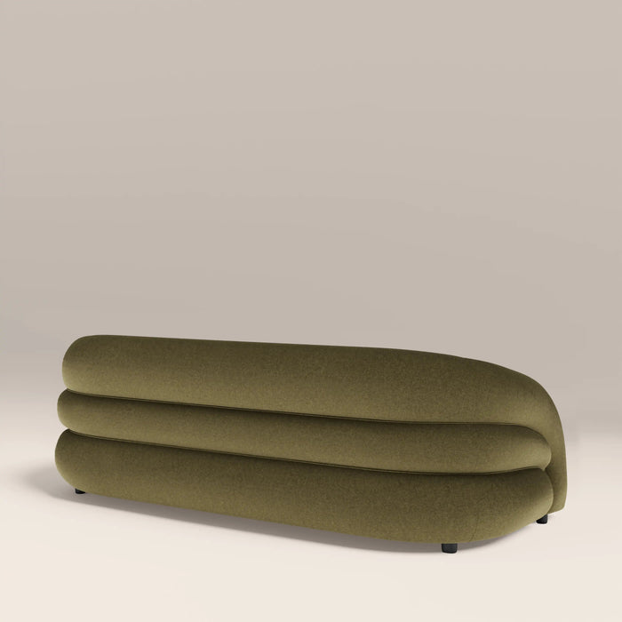 Chaplin 3 Seater Sofa Moss Green Sustainable Mohair Velvet
