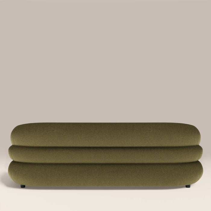 Chaplin 3 Seater Sofa Moss Green Sustainable Mohair Velvet