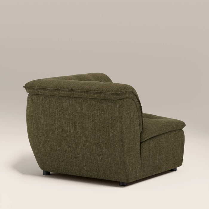 Bamba Corner Module Section | Olive Green Velvet Chenille