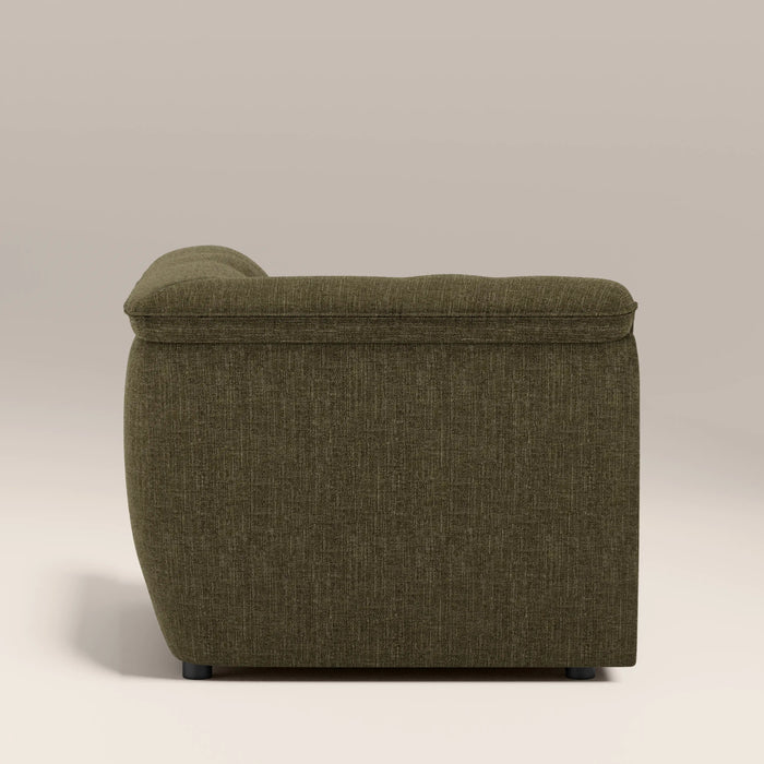 Bamba Corner Module Section | Olive Green Velvet Chenille