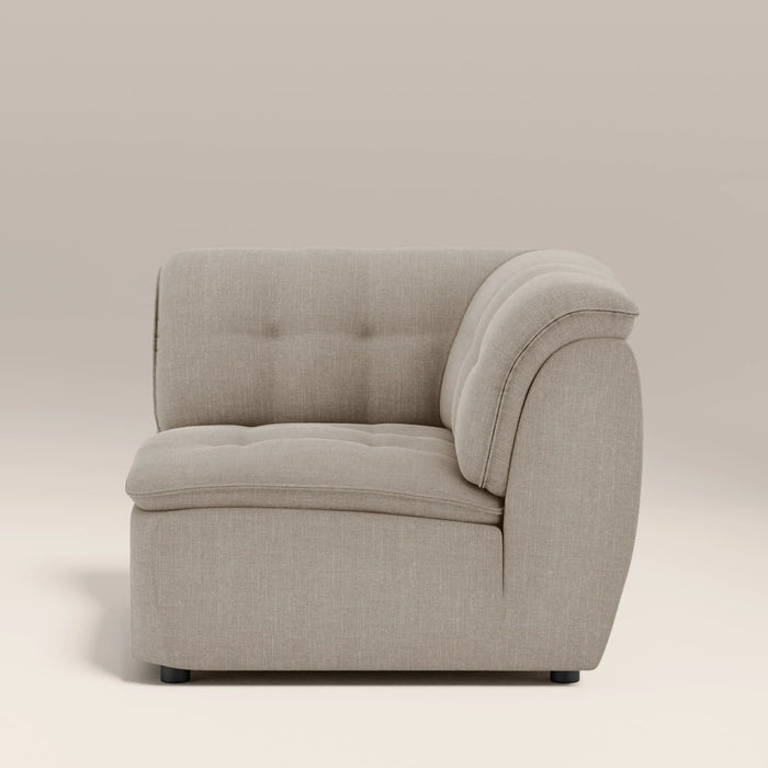 Bamba Corner Module Section | Pebble Grey Velvet Chenille