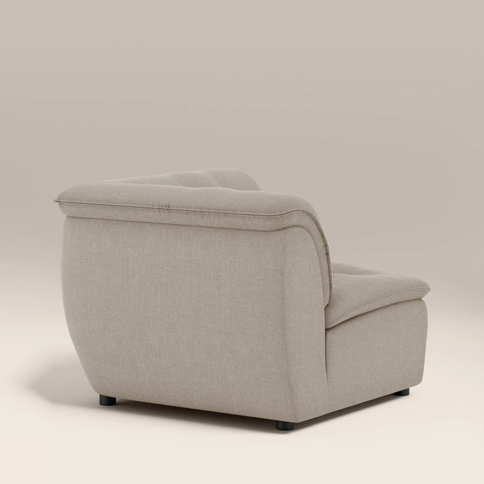 Bamba Corner Module Section | Pebble Grey Velvet Chenille