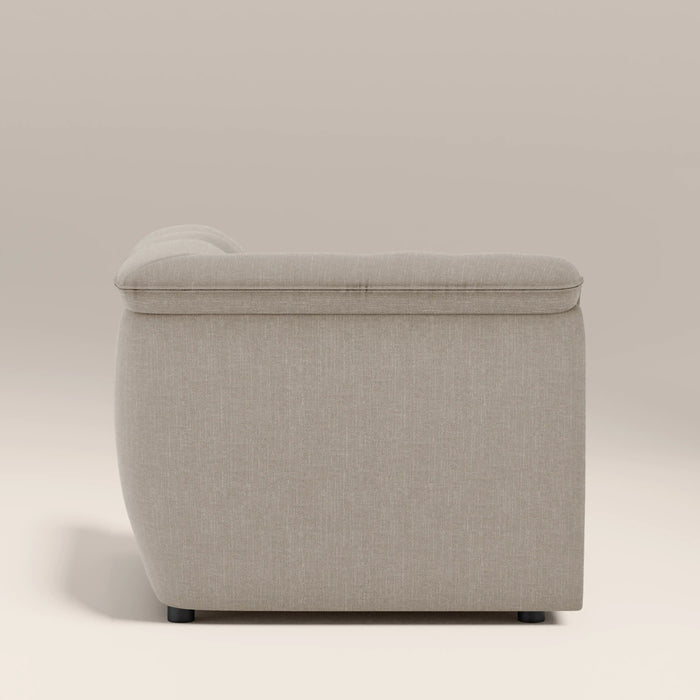 Bamba Corner Module Section | Pebble Grey Velvet Chenille