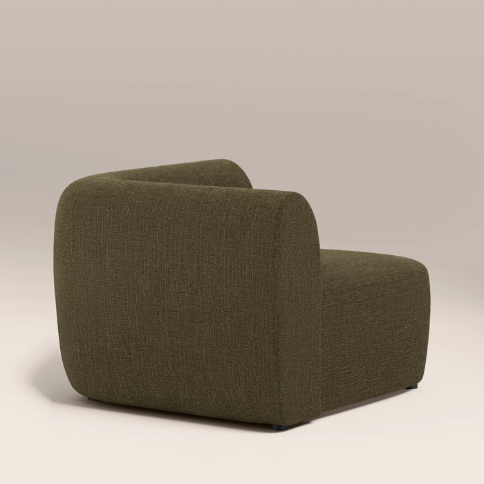 Malmo Corner Module Section Olive Green Velvet Chenille