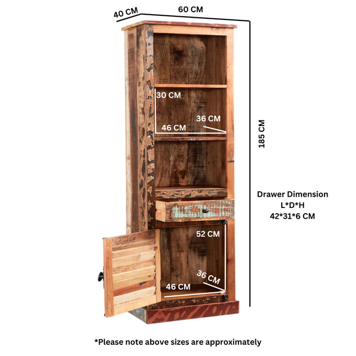 Coastal Narrow Bookcase
