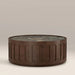 Juno Round Coffee Table | Emperador Brown Honed Marble & Walnut