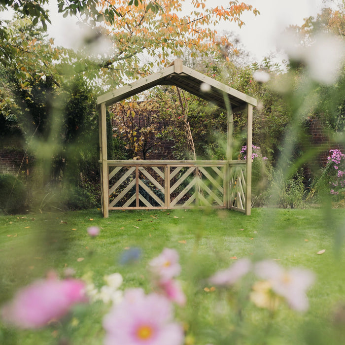 The Valencia Wooden BBQ Shelter Premium Apex Vented Garden Grill Shelter