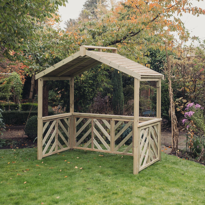 The Valencia Wooden BBQ Shelter Premium Apex Vented Garden Grill Shelter