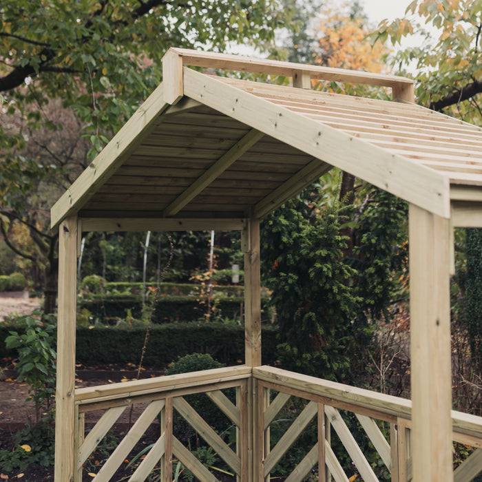 The Valencia Wooden BBQ Shelter Premium Apex Vented Garden Grill Shelter