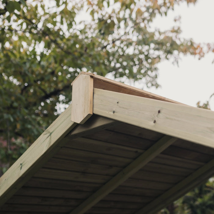 The Valencia Wooden BBQ Shelter Premium Apex Vented Garden Grill Shelter