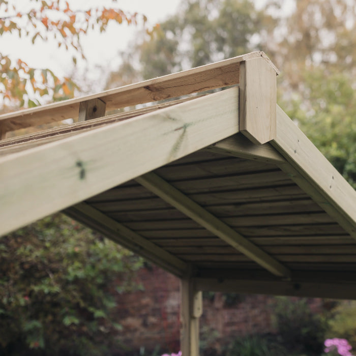 The Valencia Wooden BBQ Shelter Premium Apex Vented Garden Grill Shelter