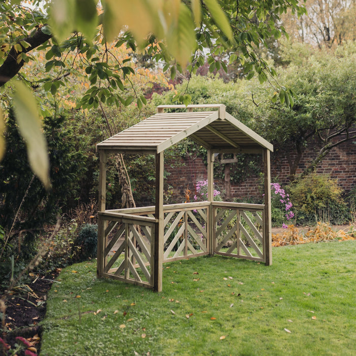 The Valencia Wooden BBQ Shelter Premium Apex Vented Garden Grill Shelter