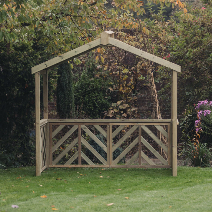 The Valencia Wooden BBQ Shelter Premium Apex Vented Garden Grill Shelter