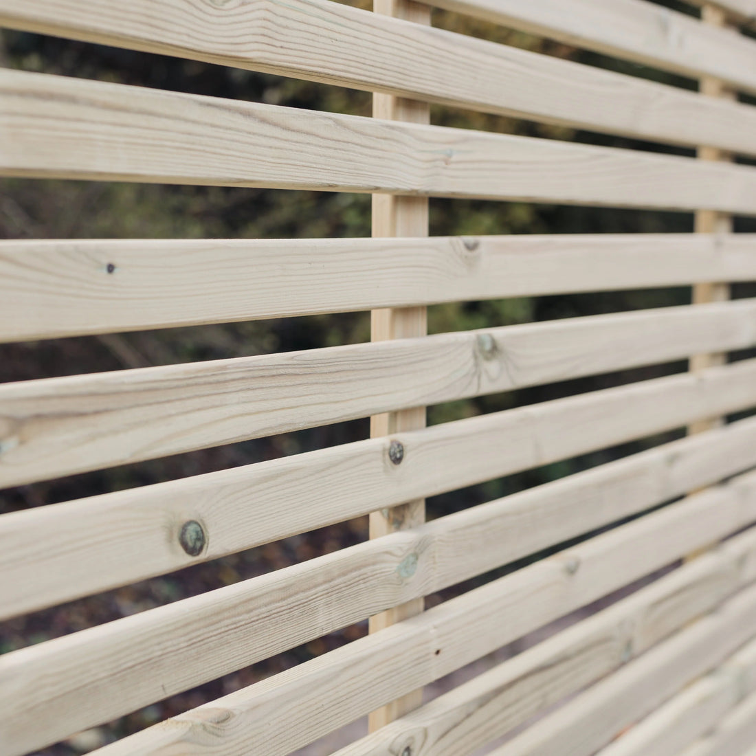 Modern Horizontal Slatted Fence Panels Timber Garden Screening