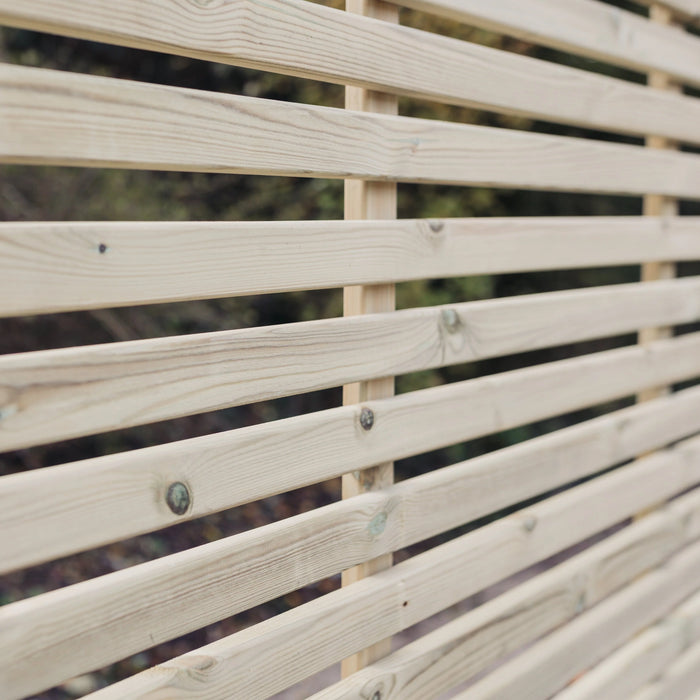 Modern Horizontal Slatted Fence Panels Timber Garden Screening