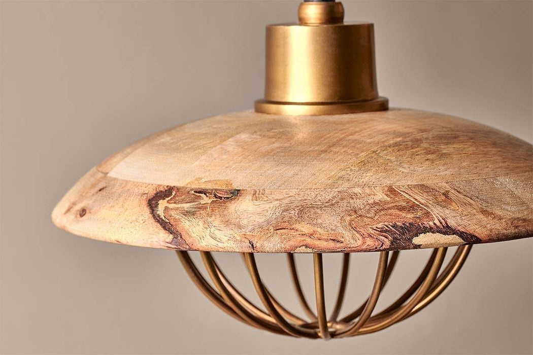 Chakai Wood Metal Pendant Large
